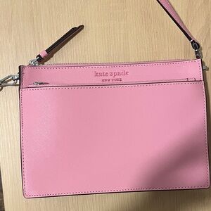 kate spade Pink Leather Wristlet Crossbody